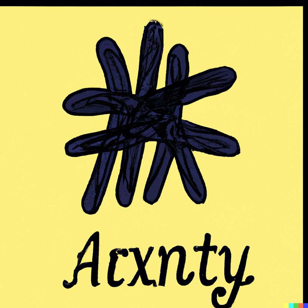a representation of anxiety, greeting card illustration